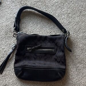 Coach Black Signature Shoulder Bag